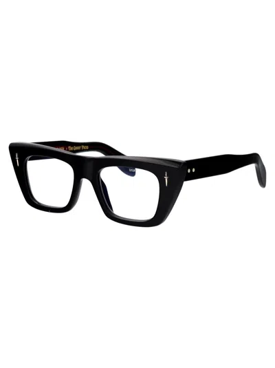 Cutler And Gross Black Acetate Optical Glasses In 01 Black