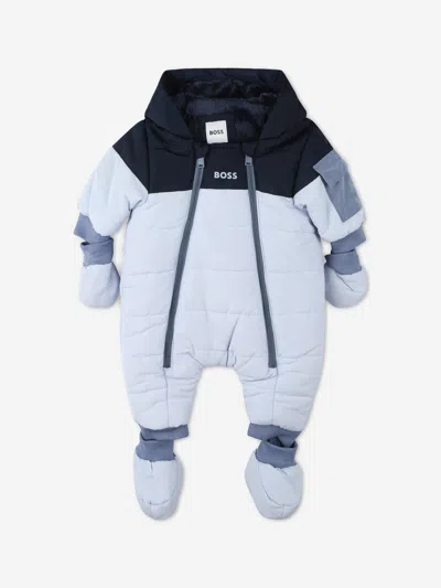 Hugo Boss Boss Baby Boys Snowsuit Ih Blue In Blue