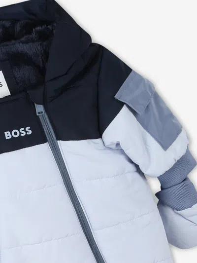 Hugo Boss Boss Baby Boys Snowsuit Ih Blue In Blue