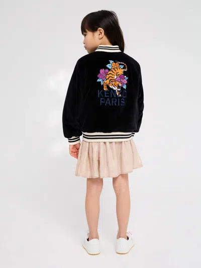Kenzo Embroidered Bomber Jacket In Grey