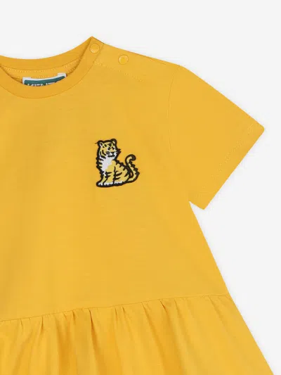Shop Kenzo Baby Girls Kotora Jersey Dress In Yellow