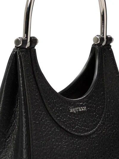 Alexander Mcqueen Mcqueen T-bar Crossbar Leather Handbag In Black