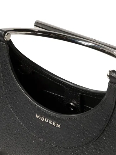 Alexander Mcqueen Mcqueen T-bar Crossbar Leather Handbag In Black
