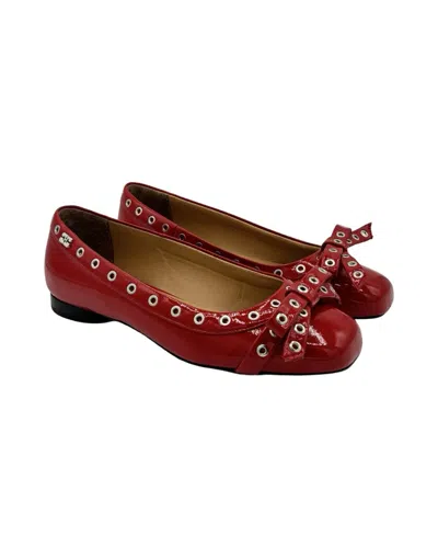 Ganni Ballerina-slippers In Red