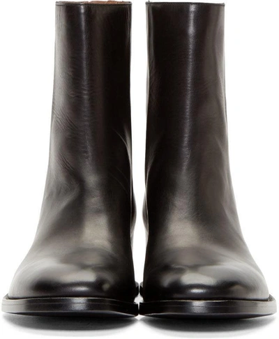 Shop Givenchy Black Leather Paco Ankle Boots