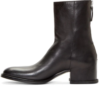 Shop Givenchy Black Leather Paco Ankle Boots