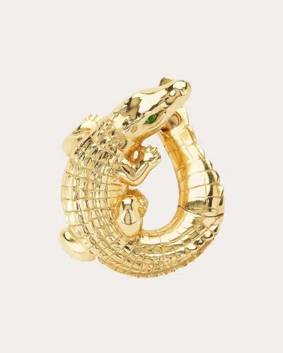 Bibi Van Der Velden Women's Alligator Twist 18k Gold Tsavorite Single Earring In Gold