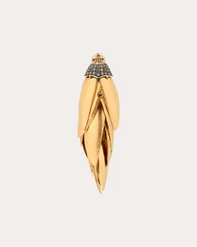 Bibi Van Der Velden Women's Gold Scarab Bunch Earring 18k Gold In Gold