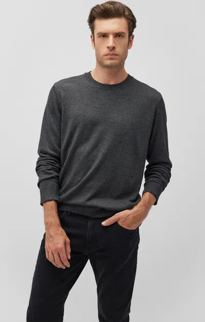 Mavi Crew Neck Sweater In Anthracite Melange In Dark Grey