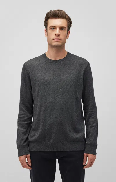 Mavi Crew Neck Sweater In Anthracite Melange In Dark Grey