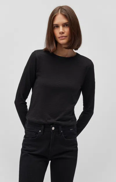 Mavi Long Sleeve Crew Neck In Black In Black