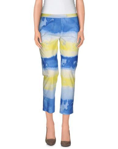 Shop Msgm Casual Pants In Azure