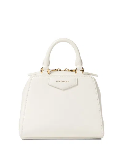 Shop Givenchy Antigona Cube Nano Handbags In White