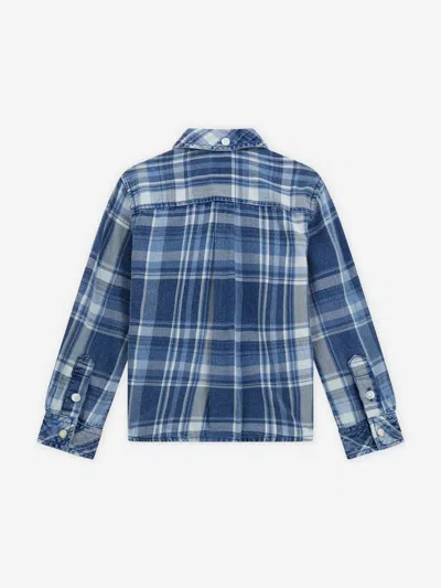 Guess Boys Cotton Twill Shirt In White