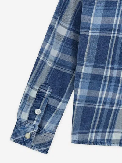 Guess Boys Cotton Twill Shirt In White
