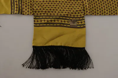 Dolce & Gabbana Elegant Yellow Silk Men's Scarf In Yellow