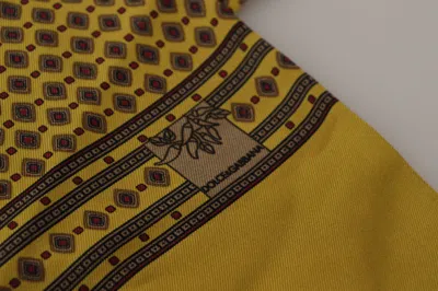 Dolce & Gabbana Elegant Yellow Silk Men's Scarf In Yellow