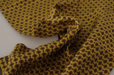 Dolce & Gabbana Elegant Yellow Silk Men's Scarf In Yellow