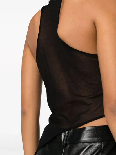 Andreädamo Andreadamo Transparent Knit Tank Top