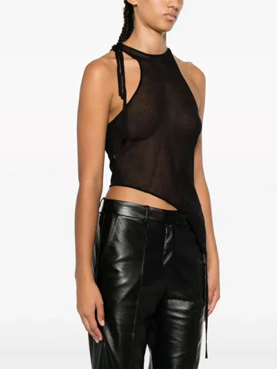 Andreädamo Andreadamo Transparent Knit Tank Top