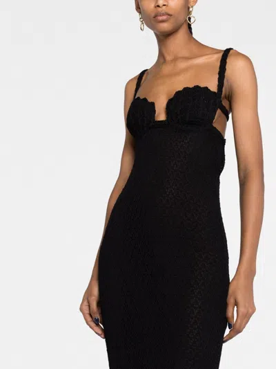 Blumarine Crochet-knit Gown Dress