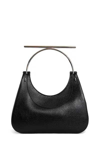 Alexander Mcqueen Metal Handle Leather Shoulder Bag