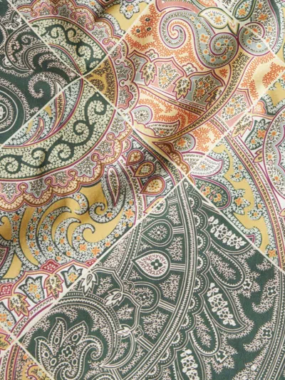 Etro Printed Popeline Shirt With Patchwork Paisley Print