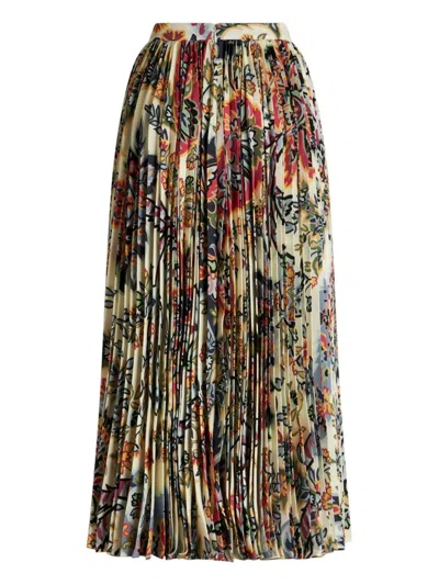 Shop Etro Printed Midi Skirt