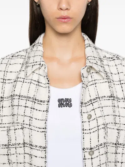 Iro Tweed Checkered Top High-low Hem
