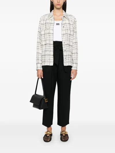 Iro Tweed Checkered Top High-low Hem