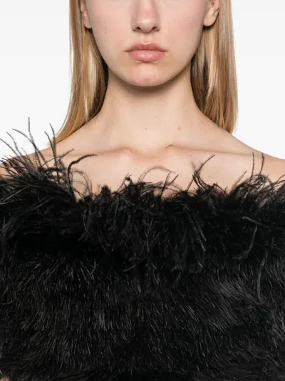 Sportmax Fashion Feathered Midi Dress