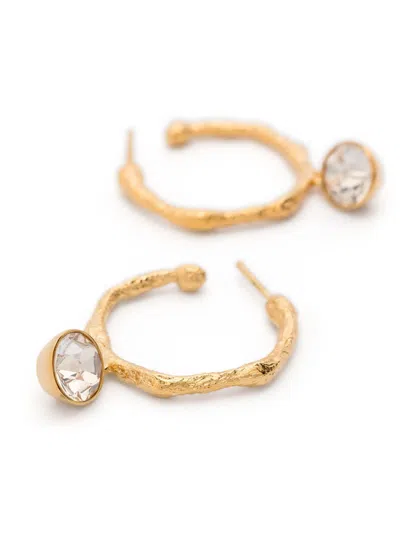 Forte Forte Forte_forte Hoop Erarrings With Strass Pendent Accessories
