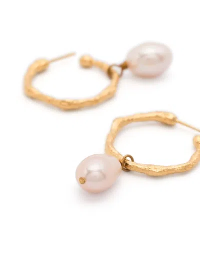 Forte Forte Forte_forte Hoop Erarrings With Pearl Pendent Accessories