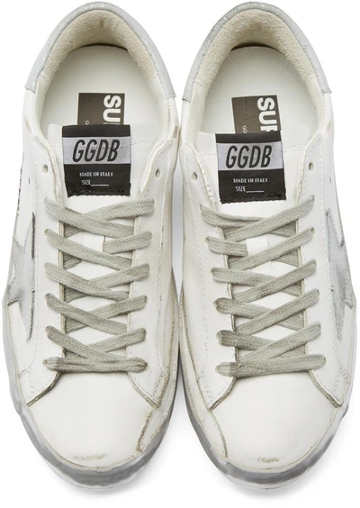 Shop Golden Goose White Superstar Low-top Sneakers