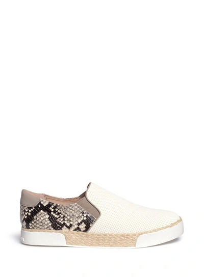 Shop Sam Edelman 'banks' Snake Print Perforated Espadrille Slip-ons