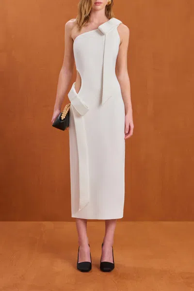 Cult Gaia Blenda Knit Dress In Off-white