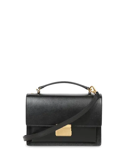 Golden Goose 'venezia' Black  Hand Bag With Lettering Logo And Clasp Closure In Black