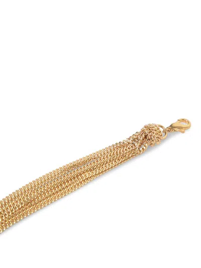 Golden Goose Gold Chain Tassel Pendant In Grey