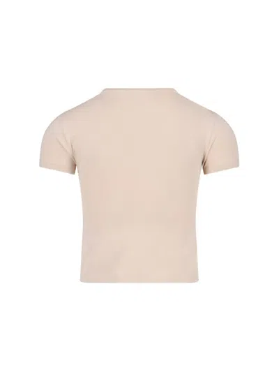 Y/project "y Chrome Baby" Logo T-shirt In Beige