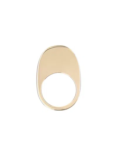 Coperni Oval Shape Rings Polished Finish In Gold