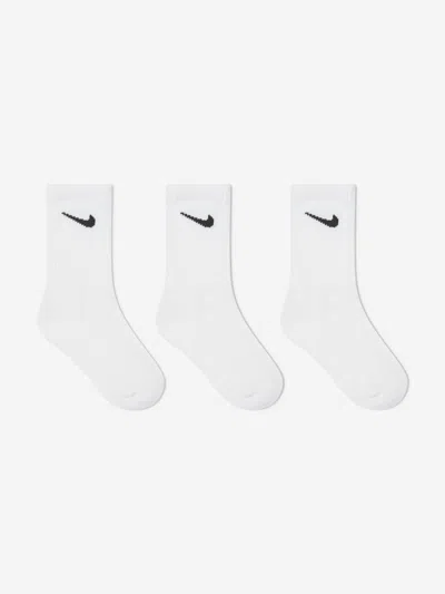 Nike Boys Basic 3 Pack Socks Set In White