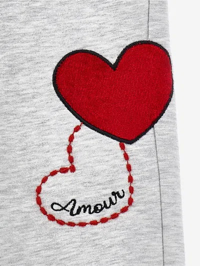 Monnalisa Baby Girls Heart Joggers In Grey