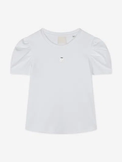 Givenchy Girls White Cotton 4g T-shirt In White