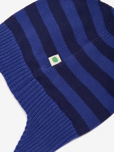 The Bonnie Mob Baby Boys Damson Knit Hat With Ears In Blue