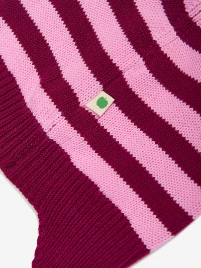 The Bonnie Mob Baby Girls Damson Knit Hat With Ears In Purple