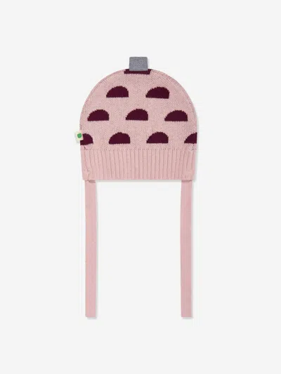 The Bonnie Mob Baby Girls Pippin Acorn Knit Hat In Pink