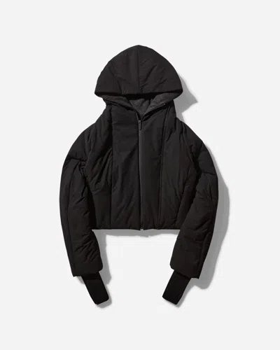 Hyein Seo Black Hooded Bomber Jacket In Black