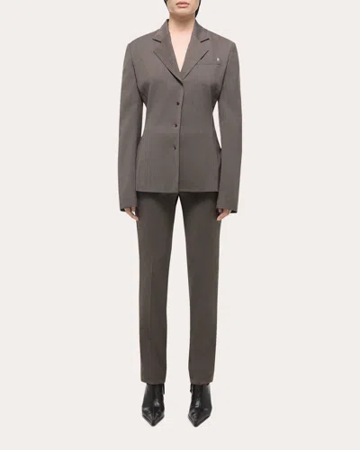 HELMUT LANG WOMEN'S COMBO SUIT SHIRT 