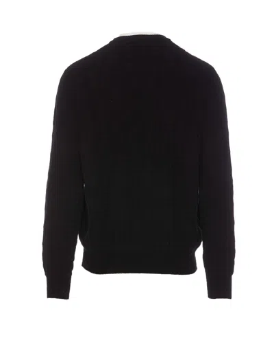 Givenchy Embroidered Logo Wool Sweater In Black