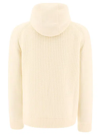 Herno Reversible Padded Wool Bomber Jacket In White